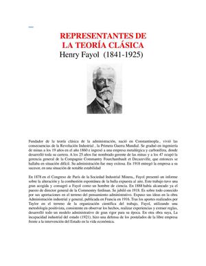 Representantes De La teorías administrativas