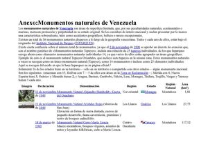 monumentos naturales de venezuela