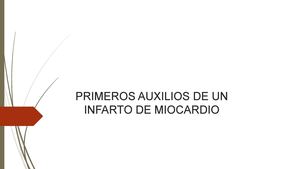 Primeros Auxilios De Un Infarto De Miocardio