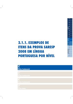 2008 - Saresp - Relatório Pedagógico - LP - 4ªsérie