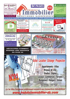 N°610 - Semaine du 20 au 26 Novembre 2014