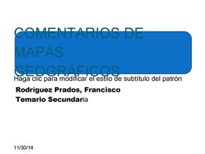 Comentarios De Mapas Temáticos