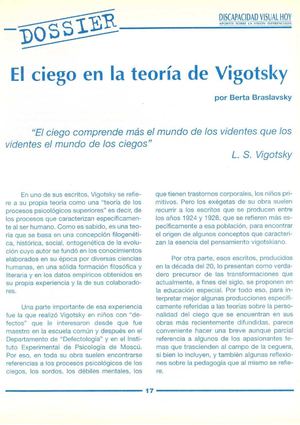 El ciego en la teoría de Vigotsky