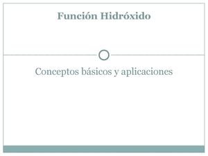 Función Hidróxido