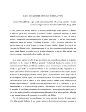 Falta De Caracter Sinonimo De Esclavitud