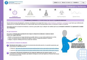 Embaràs I Lactància (Riscos HigiÈnics)