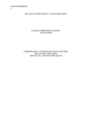 Relacion Entre Matrix 1 Y Rene Descartes