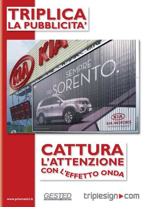 Prismatici Rotanti Triplicano La Pubblicità Esterna Con Effetto Onda