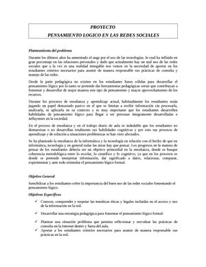 Pensamiento Lógico en las Redes Sociales