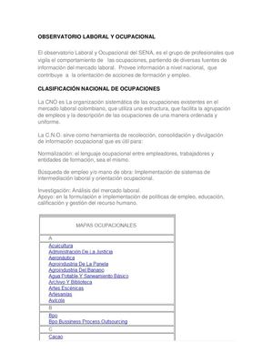 Clasificación Nacional De Ocupaciones (Cno)