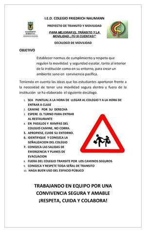 Decalogo De Movilidad 2014