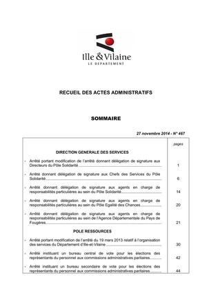 Raa N°467 Cp17nov Et Arretes