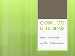 Conflicte Dels Sipais - Laia Díaz i Dani