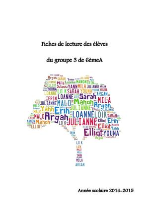 Fiches de lecture des 6A