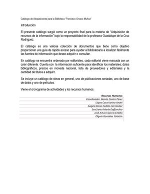 Catalogo De Proveedores