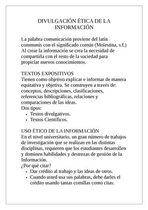 Divulgación Ética de la Información