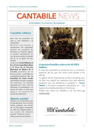 Cantabile News Noviembre 2014