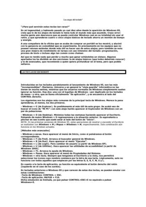 Los Atajos Del Teclado