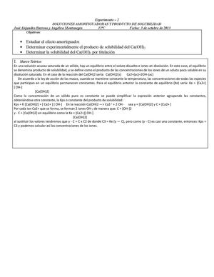 Informe De Quimica Sobre Amortiguadores