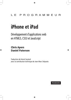 iPhone et iPad, développement d’applications web en HTML5, CSS3 et JavaScript