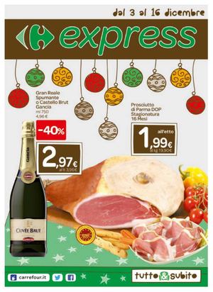 Volantino Carrefour Express Sicilia Dal 3 Al 16 Dicembre