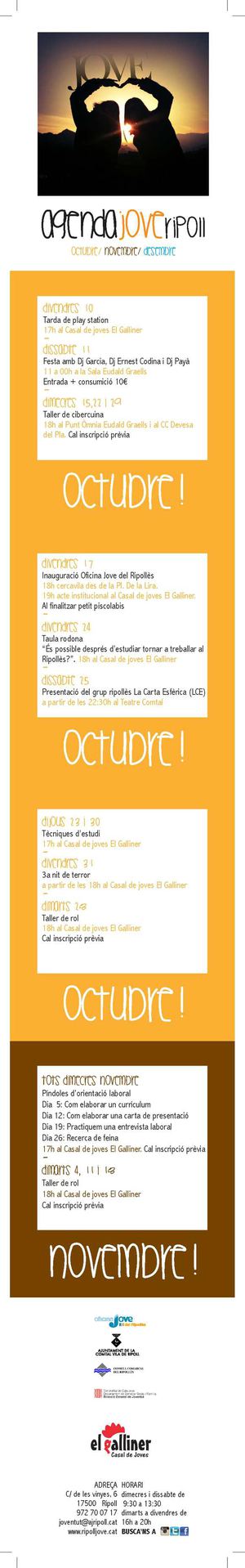 Agenda Jove Ripoll Octubre Desembre 2014