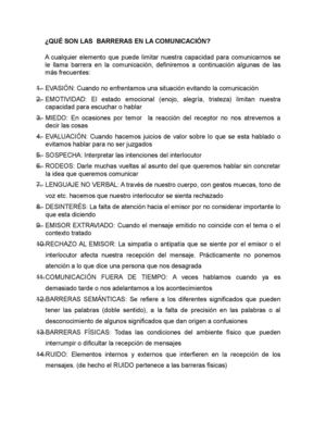 Barreras En La Comunicación