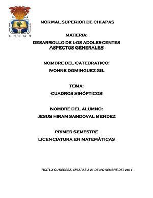 Cuadros Sinoptico (3 De Adolescentes)