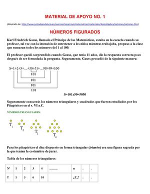 Juzgar Aprendo Analizando Numeros Figurados