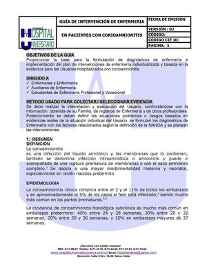 Guia De Corioamnionitis 2014