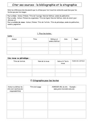 Bibliographie et sitographie pour les 3°
