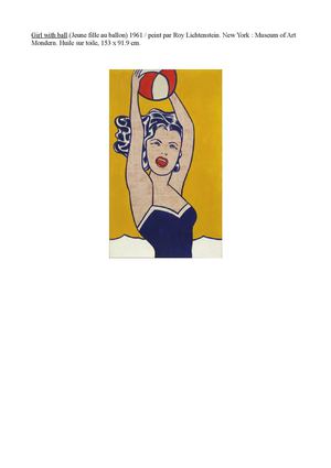 Jeune fille au ballon de Roy Lichtenstein