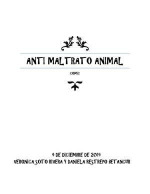 Historieta Maltrato Animal Pdf