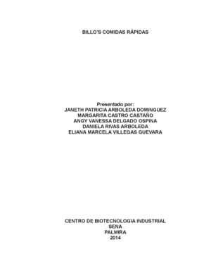 PRESENTACIÓN BILLO'S COMIDAS RÁPIDAS