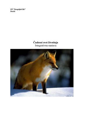 Cudesni Svet Zivotinja Integrativna Nastava