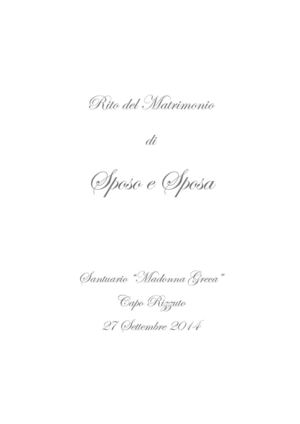 Libretto del Rito Modello 4