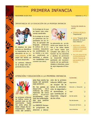 Educación Para La Primera Infancia