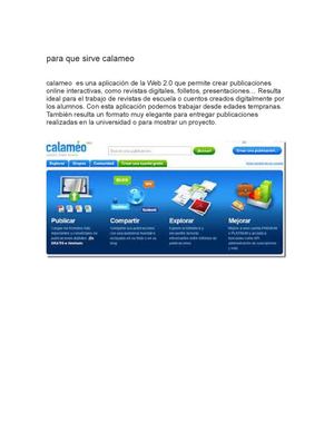 Para Que Sirve Calameo