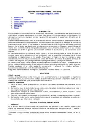 Control Interno Auditoria