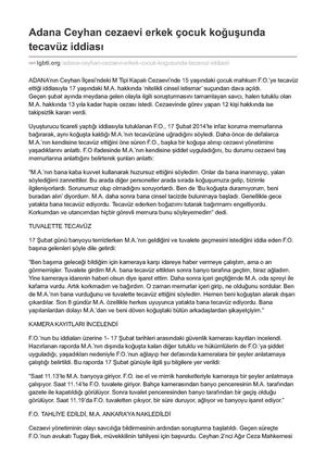 Lgbti Org Adana Ceyhan Cezaevi Erkek Cocuk Kogusunda Tecavuz Iddiasi