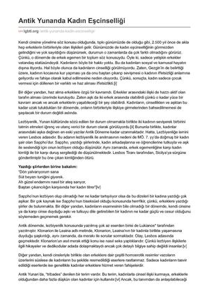 Lgbti Org Antik Yunanda Kadin Escinselligi