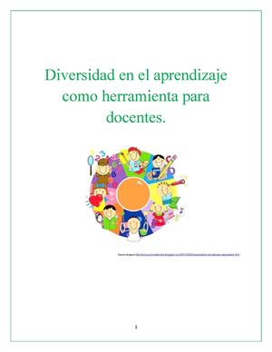 Diversidad en el aprendizaje como herramienta para docentes.