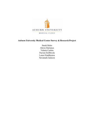 Auburn University Medical Center Survey