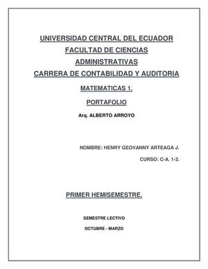 Deber De Matematicas 1
