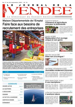 Journal de la Vendée n°79 - du 17 au 30 septembre 2007