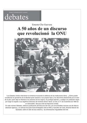 Ernesto Che Guevara A 50 años de un discurso que revolucionó la ONU