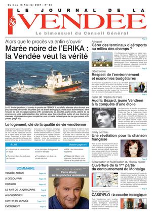 Journal de la Vendée n°66 - du 5 au 18 février 2007