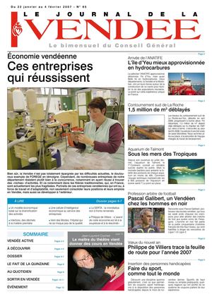 Journal de la Vendée n°65 - du 22 janvier au 4 février 2007