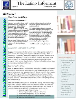 LMSA Midwest Newsletter, Fall 2014