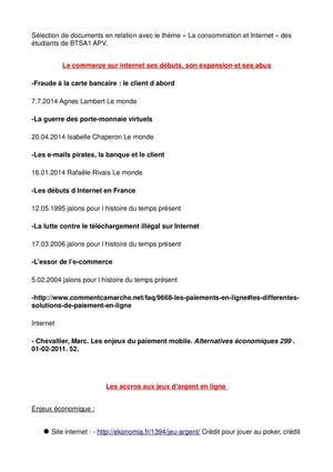 Internet Et La Consommation